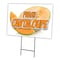 Signmission Fresh Cantaloupe Yard Sign & Stake outdoor plastic coroplast window, C-2436-DS-Fresh Cantaloupe C-2436-DS-Fresh Cantaloupe - alternate 1